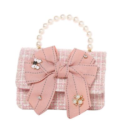 XZQYDS Korean Kids Purses and Handbags Crossbody Girls Faux Pearl Hand Bags Little Girl Small Coin