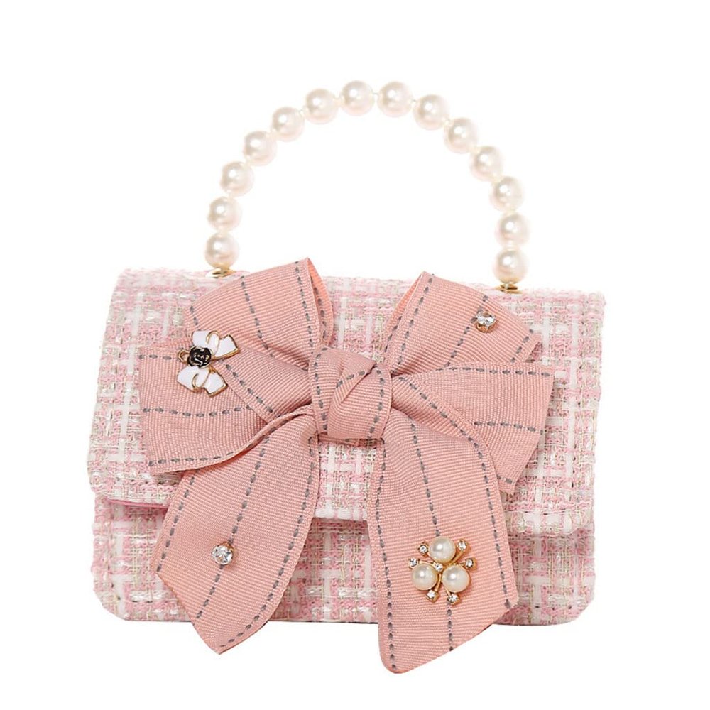XZQYDS Korean Kids Purses and Handbags Crossbody Girls Faux Pearl Hand Bags Little Girl Small Coin