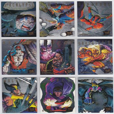1995 Fleer Ultra X-Men Silver Hunters & Stalkers Insert Chase Set of 9 Cards NM/M Wolverine