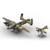 XMBRICDIYY Military Aircaft Building Blocks Kit, Avro Lancaster+Supermarine-Spitfire Aircaft Assembly Kit, Military Plane Building Blocks Gifts Adults (306 Pieces) view 2
