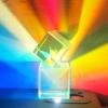 Crystal Prisms Hung - Cube Prism, Crystal Sun Catcher | Crystal Sun Catcher Prism, Glass Crystal Cube Prism Pendant, Optical Glass Prism for Teaching Light Spectrum Physics view 3