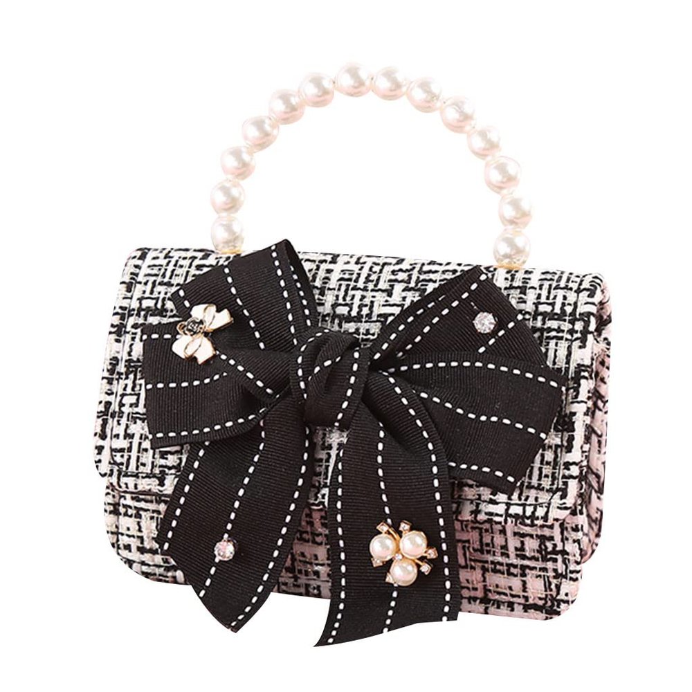 XZQYDS Korean Kids Purses and Handbags Crossbody Girls Faux Pearl Hand Bags Little Girl Small Coin