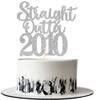1 Pack 16th Birthday Cake Topper Glitter Straight Outta 2010 Sixteen Awesome Since 2010 Cake Pick 16 Fabulous Cupcake Decorations for 16th Birthday Wedding Anniversary Party Supplies Silver view 1