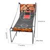Arcade Basketball Game Set, Foldable Basketball Arcade Game with LED Scoreboard and 5 Balls, Electronic Dual-Shot Indoor Basketball Game for Adults view 2