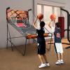 Arcade Basketball Game Set, Foldable Basketball Arcade Game with LED Scoreboard and 5 Balls, Electronic Dual-Shot Indoor Basketball Game for Adults view 3