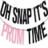 Black Glitter Oh Snap It's Prom Time Banner, Prom Night Decor, 2026 Prom Graduation Party Decorations Supplies view 1