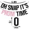 Black Glitter Oh Snap It's Prom Time Banner, Prom Night Decor, 2026 Prom Graduation Party Decorations Supplies view 2