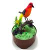 Dusky Shark Realistic Singing & Chirping Bird in Cage with Lifelike Sounds and Movements (Yellow) view 1