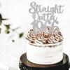 1 Pack 60th Birthday Cake Topper Glitter Straight Outta 1966 Sixty Awesome Since 1966 Cake Pick 60 Fabulous Cupcake Decorations for 60th Birthday Wedding Anniversary Party Supplies Silver view 3
