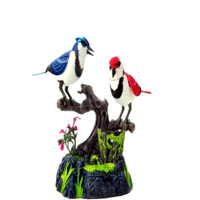 Dusky Shark Realistic Singing & Chirping Bird in Cage with Lifelike Sounds and Movements (Blue Jays)
