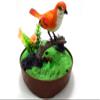 Dusky Shark Realistic Singing & Chirping Bird in Cage with Lifelike Sounds and Movements (Orange) view 1