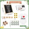 11 Pcs Pregnancy Announcement Set, Baby Reveal Ideas Include Felt Letter Board Sonogram Picture Frame Baby Bodysuit Bear Booties for Pregnancy Announcement Photo Props Coming Soon Baby Announcement view 2