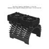 Dual Fan Motor Heatsink, Aluminum Alloy Plastic Brushless Motor Heat Dissipation Fan for 1/5 Remote Control Car 8.4V 16000RPM (Black) view 2