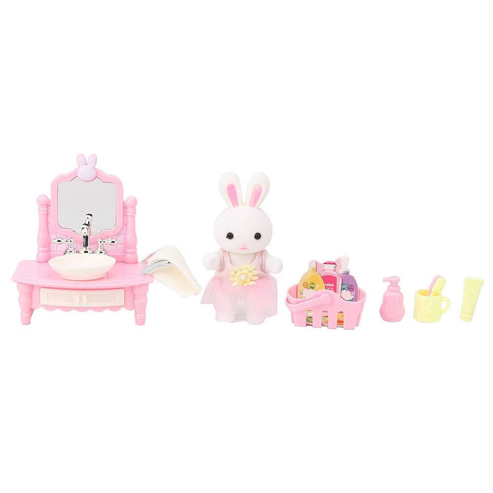 Toy Sink and Shower Gel Set, Role Play Toy with Bright Colors and Exquisite Workmanship, Suitable for Children (6621-5 washbasin)