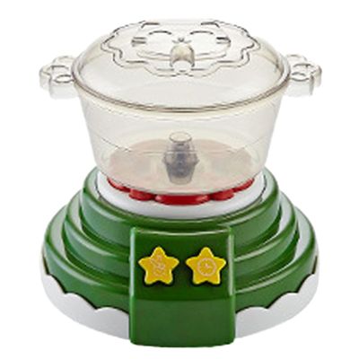 Kids Hot Pot Maker Cooking Toys, Sound Light Simulation Kitchen Machine DIY Toys with Pretend Bubble for Toddler (Green)