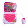 Kids Bilingual Learning Laptop, Interactive Educational Laptop with Music Function Rereading Function for Children (Pink view 1
