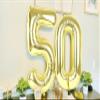40 Inch Number 7 Balloon, 6 7 Birthday Decorations, Light Gold Seven Birthday Decor, 7 17 27 70 Year Old Balloon Number for Engagement, Wedding, Graduations view 4