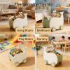 Deer COCO Kids Toy Storage Organizer Shopping Cart Toy Box For Baby, Push Cart Multifunctional Toddler Toy Chest Organizers Storage Bins For Living Room/Playroom/Bedroom (W&G Whale) view 4
