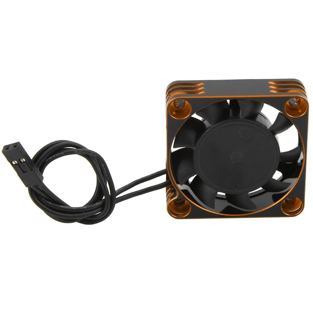 RC Motor Cooling Fan 40x40mm Model Car Cooler Heatsink Tool 28000RPM High Speed for F540 550 3650 3660Gold Fan to Effectively Dissipate Heat Your Motor From and RC Motor Cooling