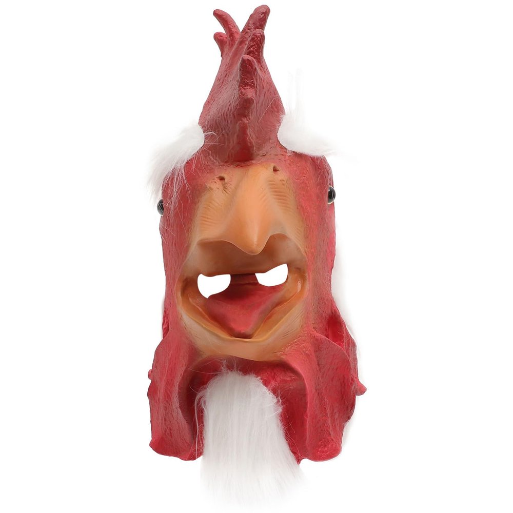 Alasum Halloween Rooster Mask Cosplay Headgear Animal Costume Accessory for Party Realistic Design Fits for Themed Events and Festive Gatherings