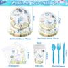 156PCS Under the Sea Baby Shower Decoration - Ocean Animals Theme Birthday Supplies - Includes Welcome Banner, Hanging Swirls, Honeycomb Centerpieces for Kids Party Favors view 3