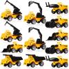 12 Pcs Construction Party Favors Engineering Trucks Small Digger Truck Toys Christmas Gifts Pull Back Vehicles Mini Excavator Toy Car Set for Kids Birthday Boys Girls Stocking Stuffers (Excavator Set) view 1