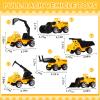 12 Pcs Construction Party Favors Engineering Trucks Small Digger Truck Toys Christmas Gifts Pull Back Vehicles Mini Excavator Toy Car Set for Kids Birthday Boys Girls Stocking Stuffers (Excavator Set) view 2