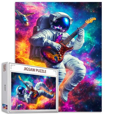 1000 Piece Astronaut Playing Guitar Jigsaw Puzzles for Adults Space Graffiti Puzzles Rock Puzzle 2720 Inches Colorful DIY Puzzles for Home Decoration Gifts Family Puzzle Perfect for Game Nights