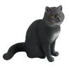 AENIMELY Black Cat Figurine Cute Shorthair Cat Toy Kitten Collectible Figure Hand Painted Farm Realistic Cat Animal Model Toys for Kids view 1