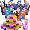 28 Pack Valentines Day Gift for Kids, Galaxy Slime Stress Relief Fidget Toy with Valentine's Day Cards, Valentines for Kids Classroom, School Valentine Party Favors view 1