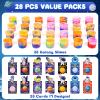 28 Pack Valentines Day Gift for Kids, Galaxy Slime Stress Relief Fidget Toy with Valentine's Day Cards, Valentines for Kids Classroom, School Valentine Party Favors view 2
