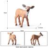 AENIMELY 16pcs White-Tailed Deer Figures and Christmas Tree Playset Woodland Jungle Animal Figurine for Christmas New Year Birthday Decorations view 2