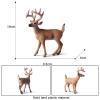 AENIMELY 16pcs White-Tailed Deer Figures and Christmas Tree Playset Woodland Jungle Animal Figurine for Christmas New Year Birthday Decorations view 3