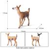 AENIMELY 16pcs White-Tailed Deer Figures and Christmas Tree Playset Woodland Jungle Animal Figurine for Christmas New Year Birthday Decorations view 4