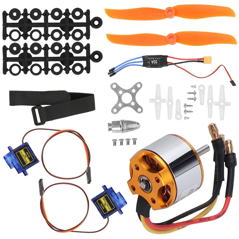 2212 1400KV Motor+8060 Propeller+9G Servo+30A XT60 ESC Kit for Remote Control Helicopter