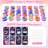 28 Pack Valentines Day Gifts for Kids Classroom - Galaxy Slime Valentines for Kids with Valentine Day Cards for School, Class Valentine's Day Exchange Gifts for Boys Girls view 2