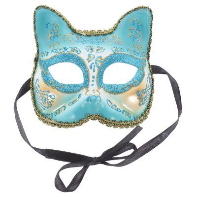 BCOATH Lovely Cat for Boys and Half-face Cat Cosplay Decorative for Parties Halloween and Events Realistic Design Lightweight Easy to Wear