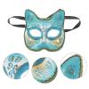 BCOATH Lovely Cat for Boys and Half-face Cat Cosplay Decorative for Parties Halloween and Events Realistic Design Lightweight Easy to Wear view 4