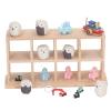 1: 12 Dollhouse Shelf Wood Resin 8 Grids Beautiful Appearance Dollhouse Storage Rack Elephant Owl Boat Car Decoration view 1