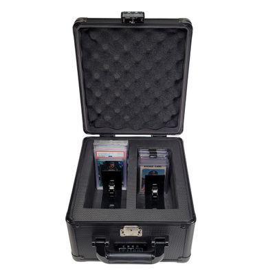 Card Titan Vault Trading Card Storage Box - Lockable Sports Cards Hard Case with Spring-Loaded Pushers for Top Loaders & Graded Cards - 2 Row