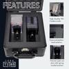 Card Titan Vault Trading Card Storage Box - Lockable Sports Cards Hard Case with Spring-Loaded Pushers for Top Loaders & Graded Cards - 2 Row view 4