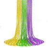 12 PCS Mardi Gras Beads Party Favors Packs, Purple Gold Green Party Necklace Supplies Parade Party Decorations Kid Toys Bulk Decor for Mardi Gras Birthday Baby Shower Pirate Christmas Bridal Carnival view 1