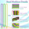12 PCS Mardi Gras Beads Party Favors Packs, Purple Gold Green Party Necklace Supplies Parade Party Decorations Kid Toys Bulk Decor for Mardi Gras Birthday Baby Shower Pirate Christmas Bridal Carnival view 2