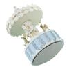 DRW Musical Carousel Resin with String in Blue and White 12 x 12 x 19 cm view 2