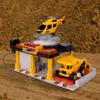 Mini Dig Vehicle Motorized Playset Construction Site Garage with Front Loader and Helicopter view 4