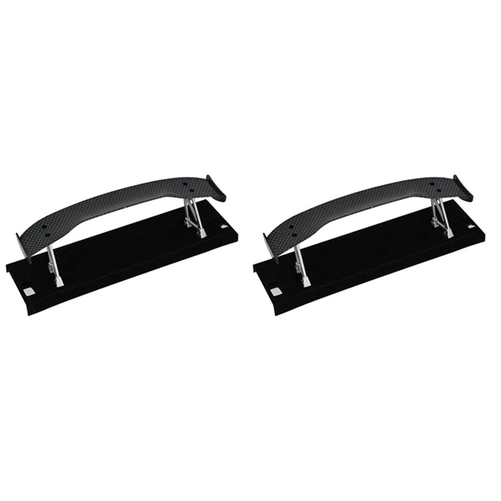 2X Carbon Fiber Tail Wing Rear Spoiler for 1/10 RC Drift Car On-Road Racing Car Upgrade Parts