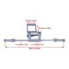 BAT Servo Mount with Full Hydraulic Steering Kit for 1/10 RC Car Crawler VP for Ca-Pra F9 Portal Axle for LCG Chassis DIY Parts(Silver) view 3