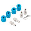 4PCS MORFUM RC Wheel Spacers 12mm Hex Drive Hubs Combiner Coupler Aluminum 15mm Offset Extension Drive Adapter for 1/10 RC Crawler Car Upgrades (Blue) view 4