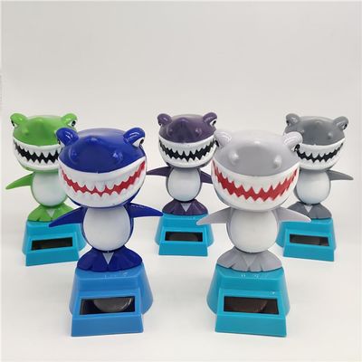Solar Powered Dancing Car Decoration, ABS Plastic, 14+ Ages (Shark Color Random)