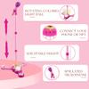 Kids Karaoke Machine with Adjustable Stand Kids Microphones for Singing Along with Rotational Flashing Stage Lights and Pedals Gift for Girls and Boys view 3